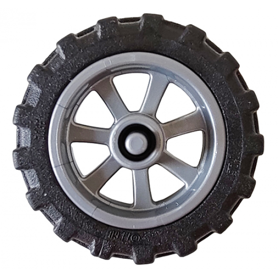 Wheel & Tire Assembly 15mm D. x 6mm City Motorcycle with Black Tire 21mm D. x 6mm City Motorcycle (50862 / 50861)