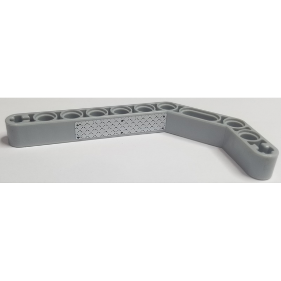 Technic, Liftarm 1 x 11.5 Double Bent Thick with Silver Tread Plate and 6 Rivets Pattern (Sticker) - Set 7906