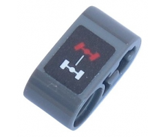 Technic, Liftarm 1 x 2 Thick with Pin Hole and Axle Hole with Front Axle Steering Symbol Pattern (Sticker) - Set 42054