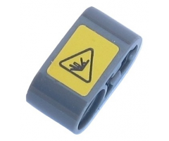 Technic, Liftarm 1 x 2 Thick with Pin Hole and Axle Hole with Warning Sign 2 Pattern (Sticker) - Set 42054