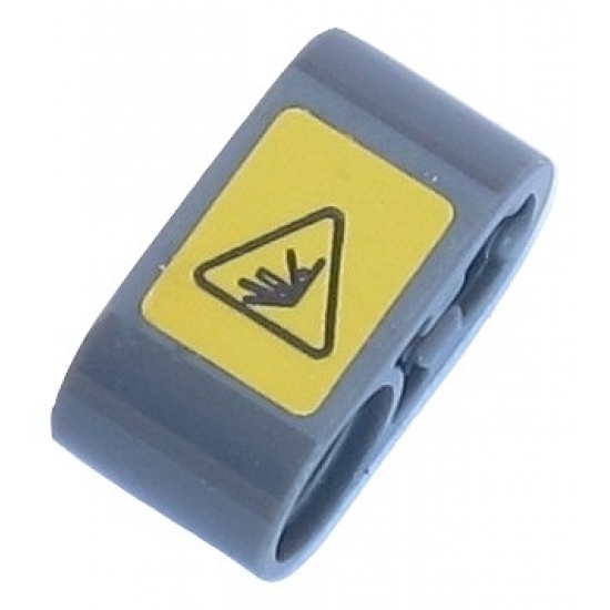 Technic, Liftarm 1 x 2 Thick with Pin Hole and Axle Hole with Warning Sign 2 Pattern (Sticker) - Set 42054