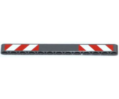 Technic, Liftarm 1 x 13 Thick with Red and White Danger Stripes Pattern on Both Ends (Stickers) - Set 42024