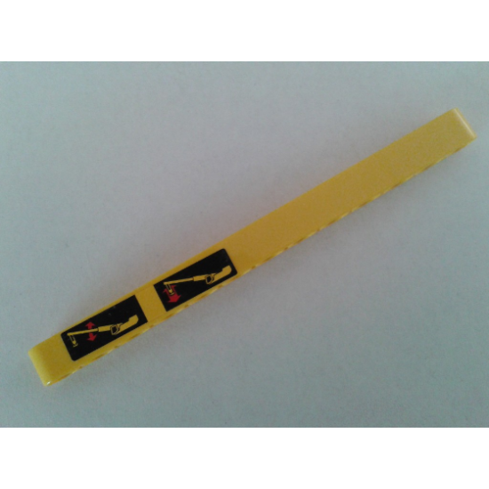 Technic, Liftarm 1 x 13 Thick with Two Crane Arm Movements Pattern on Left End (Sticker) - Set 8053