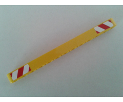 Technic, Liftarm 1 x 13 Thick with Red and White Danger Stripes Pattern on Both Ends (Stickers) - Set 8053