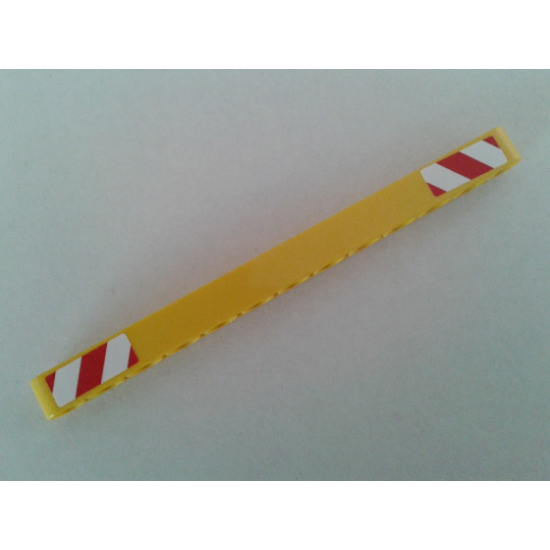 Technic, Liftarm 1 x 13 Thick with Red and White Danger Stripes Pattern on Both Ends (Stickers) - Set 8053
