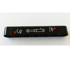 Technic, Liftarm 1 x 7 Thick with Pump and Truck Front and Rear with Red Arrows Pattern (Sticker) - Set 8110