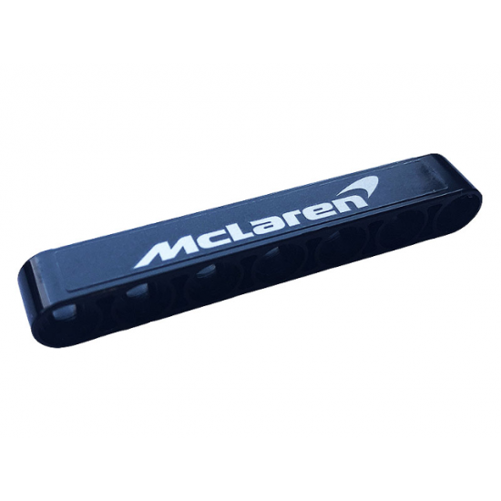 Technic, Liftarm Thick 1 x 7 with Silver Logo 'MCLAREN' Pattern (Sticker) - Set 42123