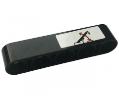 Technic, Liftarm 1 x 5 Thick with Lifting Arm Sign Pattern (Sticker) - Set 42108