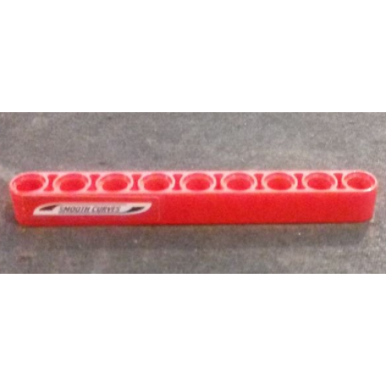 Technic, Liftarm 1 x 9 Thick with 'SMOOTH CURVES' Pattern Model Right Side (Sticker) - Set 42000