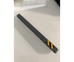 Technic, Liftarm 1 x 15 Thick with Black and Yellow Danger Stripes Pattern Model Left Side (Sticker) - Set 42098
