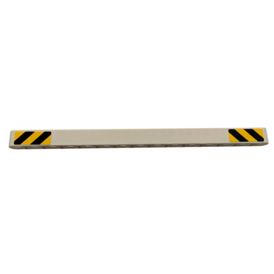 Technic, Liftarm 1 x 15 Thick with Black and Yellow Danger Stripes at Both Ends Pattern (Stickers) - Set 42078
