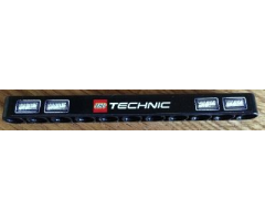 Technic, Liftarm 1 x 11 Thick with Four Headlights and LEGO TECHNIC Logo Pattern (Sticker) - Set 8052