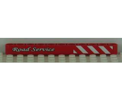 Technic, Liftarm 1 x 11 Thick with Danger Stripes and 'Road Service' Model Right Pattern (Sticker) - Set 8109