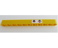 Technic, Liftarm Thick 1 x 11 with Black Claws and Red Dots Pattern (Sticker) - Set 42049
