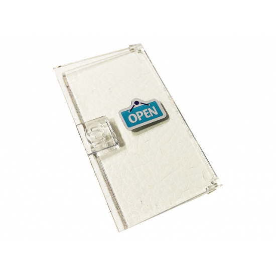 Door 1 x 4 x 6 with Stud Handle with 'OPEN' Sign Pattern (Sticker) - Set 41391