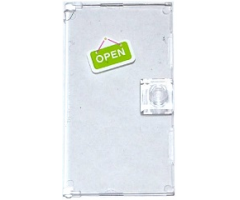 Door 1 x 4 x 6 with Stud Handle with White 'OPEN' on Lime Sign Pattern (Sticker) - Set 41108