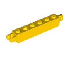 Hinge Brick 1 x 6 Locking with 1 Finger Vertical End and 2 Fingers Vertical End, 9 Teeth