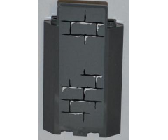 Panel 3 x 3 x 6 Corner Wall without Bottom Indentations with Dark Bluish Gray Bricks Pattern (Sticker) - Set 4194