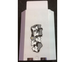 Panel 3 x 3 x 6 Corner Wall without Bottom Indentations with Bricks, 6 White Ivy Leaves and Black Spider, Glow in the Dark Pattern (Sticker) - Set 9468