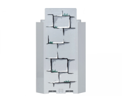Panel 3 x 3 x 6 Corner Wall without Bottom Indentations with Bricks with Dark Green Moss Pointing Up Pattern 1 (Sticker) - Set 4738