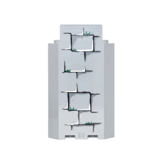 Panel 3 x 3 x 6 Corner Wall without Bottom Indentations with Bricks with Dark Green Moss Pointing Up Pattern 1 (Sticker) - Set 4738