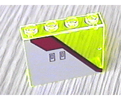 Panel 1 x 4 x 3 with SW Silver and Red Pattern Right (Sticker) - Set 4482