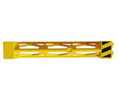 Support 2 x 2 x 10 Girder Triangular Vertical - Type 4 - 3 Posts, 3 Sections with Black and Yellow Danger Stripes Pattern (Sticker) - Set 76037