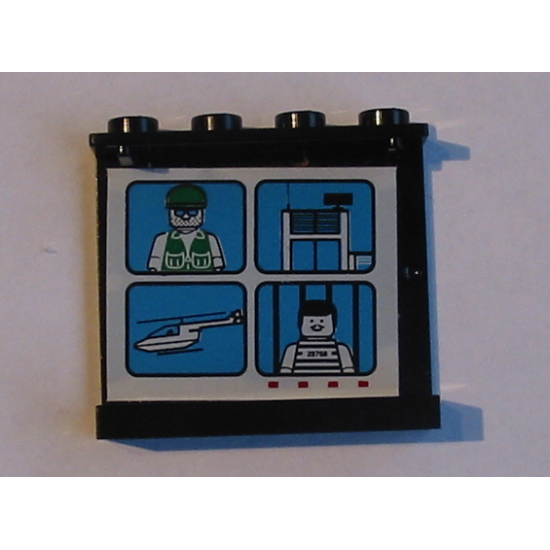 Panel 1 x 4 x 3 with Central Precinct Headquarters Pattern on Inside (Sticker) - Set 6398