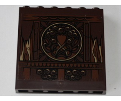 Panel 1 x 6 x 5 with Broken Planks and Medallion Pattern (Sticker) - Set 79010