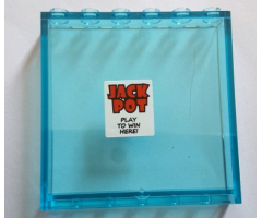 Panel 1 x 6 x 5 with 'JACK POT PLAY TO WIN HERE!' Pattern (Sticker) - Set 71016