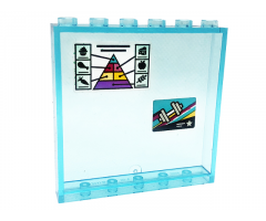 Panel 1 x 6 x 5 with Food Pyramid and Weights Poster Pattern on Inside (Stickers) - Set 41318