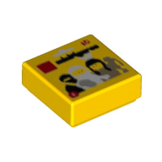 Tile 1 x 1 with LEGO Series 1 Collectible Minifigure Package Pattern