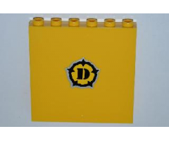 Panel 1 x 6 x 5 with Dino Logo Pattern (Sticker) - Set 5887