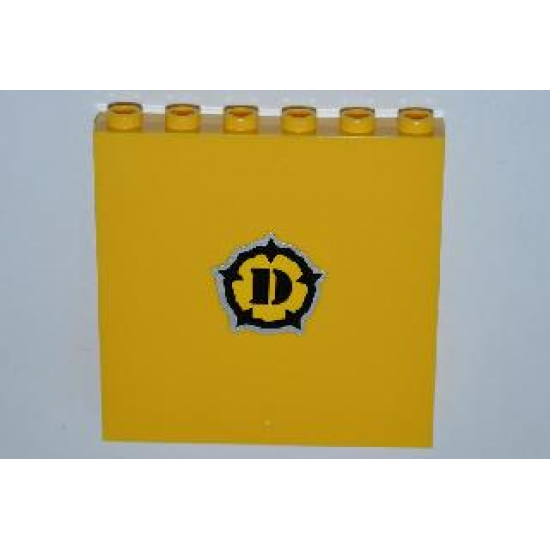 Panel 1 x 6 x 5 with Dino Logo Pattern (Sticker) - Set 5887