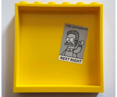Panel 1 x 6 x 5 with 'THE LEFTORIUM NEXT RIGHT' and Ned Flanders Pattern on Inside (Sticker) - Set 71016