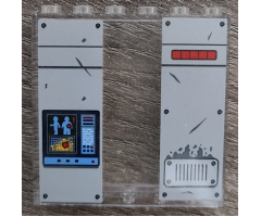 Panel 1 x 6 x 5 with Light Bluish Gray Panel, Red Stripe, Vents and Scanner Monitor Pattern (Stickers) - Set 70912