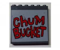 Panel 1 x 6 x 5 with Red 'ChUM BUCKET' Pattern (Sticker) - Set 4981