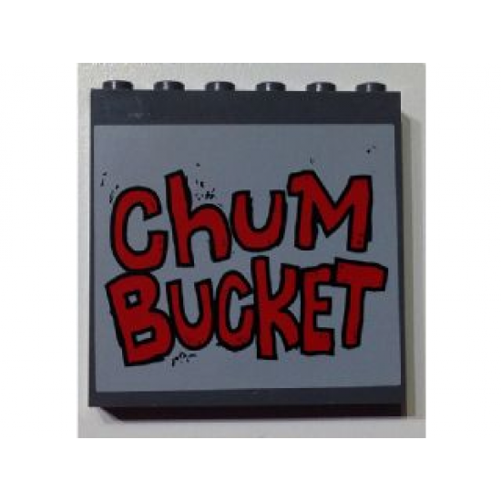 Panel 1 x 6 x 5 with Red 'ChUM BUCKET' Pattern (Sticker) - Set 4981