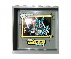 Panel 1 x 6 x 5 with Framed Picture of Ice Emperor, Runes and Brick Wall Pattern on Inside (Sticker) - Set 70678