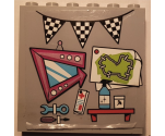 Panel 1 x 6 x 5 with Tools, Race Track Map, and Checkered Flag Pattern (Sticker) - Set 41352
