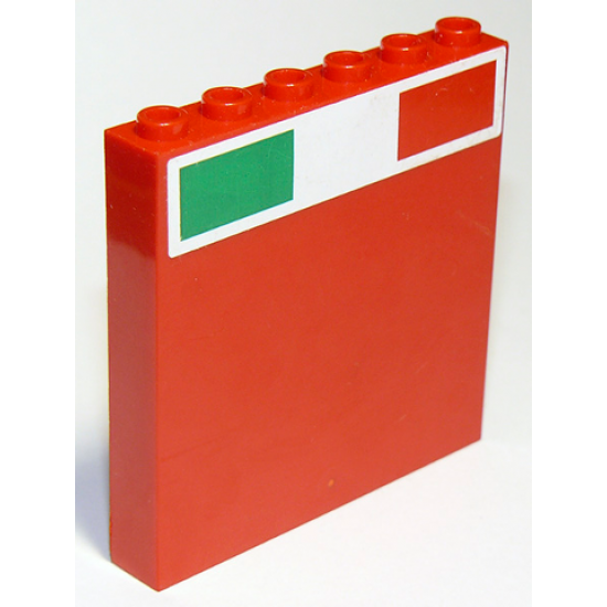 Panel 1 x 6 x 5 with Italian Flag on Top Pattern (Sticker) - Set 75913