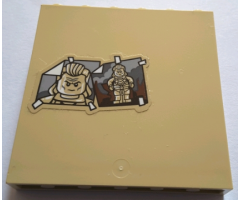 Panel 1 x 6 x 5 with Two Ghostbusters Minifigure Pictures Pattern (Sticker) - Set 75827