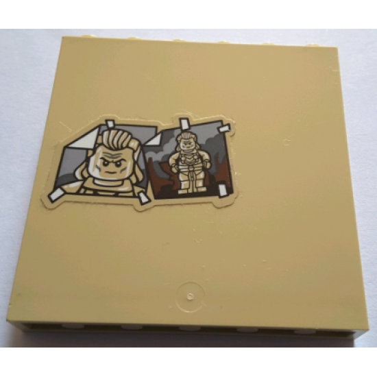 Panel 1 x 6 x 5 with Two Ghostbusters Minifigure Pictures Pattern (Sticker) - Set 75827