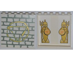 Panel 1 x 6 x 5 with 2 Mermen on Inside and Stone Wall on Outside Pattern (Stickers) - Set 7985