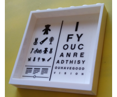 Panel 1 x 6 x 5 with Eye Test Chart Pattern on Inside (Sticker) - Set 60204