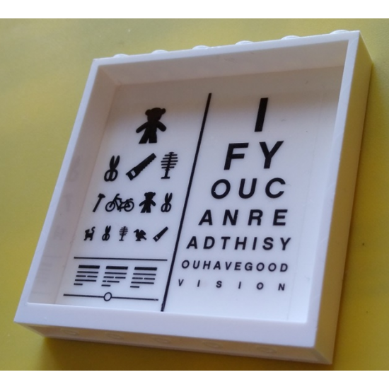 Panel 1 x 6 x 5 with Eye Test Chart Pattern on Inside (Sticker) - Set 60204