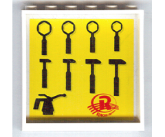 Panel 1 x 6 x 5 with Tools Pattern #2 on Inside (Sticker) - Set 8161