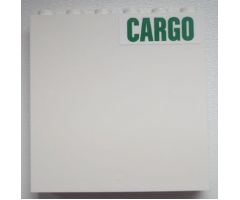 Panel 1 x 6 x 5 with Green 'CARGO' Pattern Upper Right (Sticker) - Set 60020