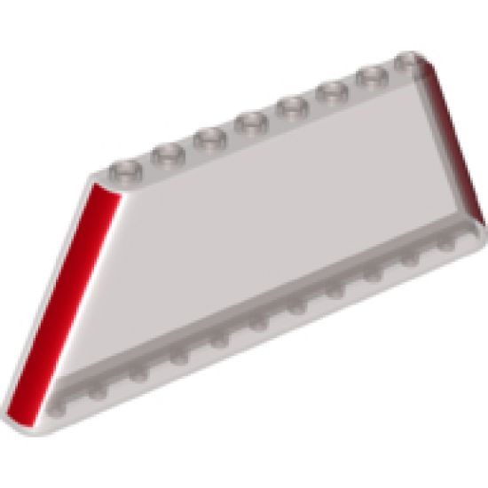 Windscreen 1 x 12 x 4 Tapered with Red Stripes on Ends Pattern