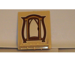 Door 2 x 5 x 5 Swivel, Bracket Base with HP Mirrored Wardrobe Pattern (Sticker) - Set 4752